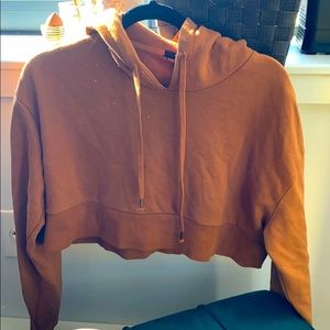 Mustard Cropped hoodie